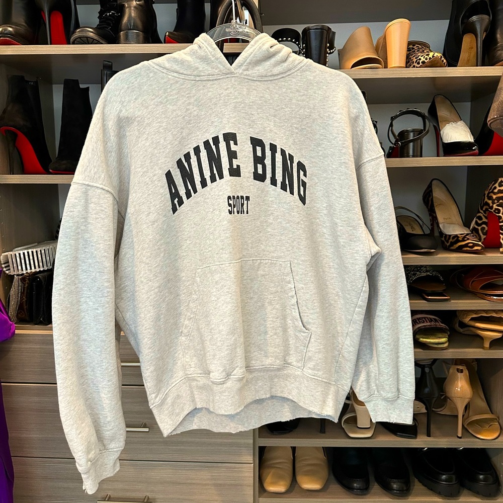 Anine Bing Harvey Sweatshirt, Heather Grey